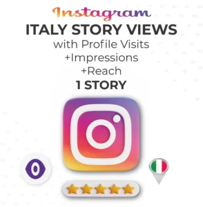 Instagram Story Views | With Profile Visits, Reach & Impressions for 1 Story Italy Accounts