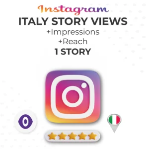 Instagram Story Views | With Reach & Impressions for 1 Story from Italy Accounts