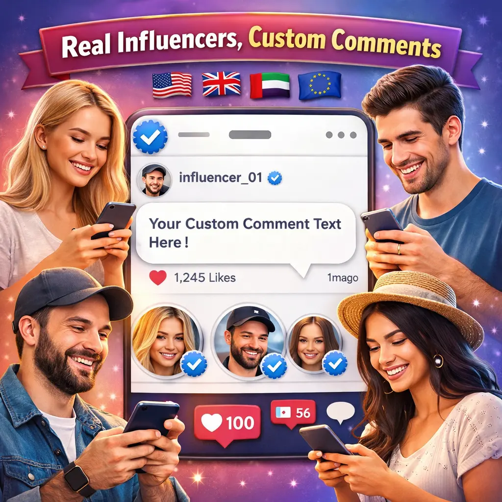 Buy Instagram Custom Comments from Real Influencers - Socialfy24